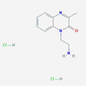 molecular formula C11H15Cl2N3O B2965047 1-(2-Aminoethyl)-3-methylquinoxalin-2-one;dihydrochloride CAS No. 2418727-64-5