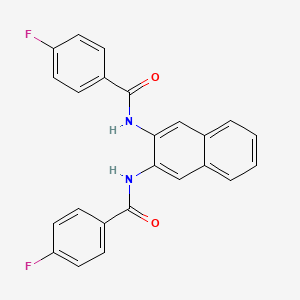 molecular formula C24H16F2N2O2 B2965053 4-fluoro-N-[3-[(4-fluorobenzoyl)amino]naphthalen-2-yl]benzamide CAS No. 313275-06-8
