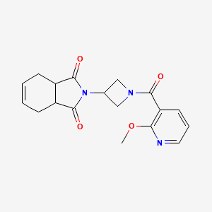 B2965062 2-(1-(2-methoxynicotinoyl)azetidin-3-yl)-3a,4,7,7a-tetrahydro-1H-isoindole-1,3(2H)-dione CAS No. 1904193-48-1
