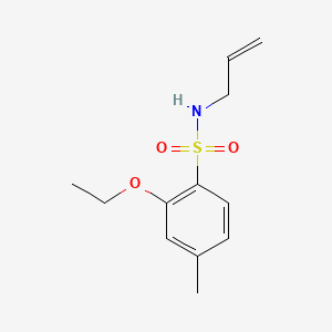 molecular formula C12H17NO3S B2965064 N-烯丙基-2-乙氧基-4-甲基苯磺酰胺 CAS No. 1087646-75-0