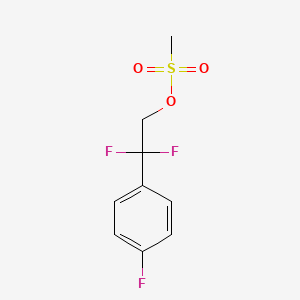 molecular formula C9H9F3O3S B2965079 2,2-Difluoro-2-(4-fluorophenyl)ethyl methanesulfonate CAS No. 2137738-49-7