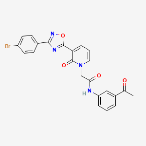 molecular formula C23H17BrN4O4 B2965089 N-(3-acetylphenyl)-2-(3-(3-(4-bromophenyl)-1,2,4-oxadiazol-5-yl)-2-oxopyridin-1(2H)-yl)acetamide CAS No. 1105223-08-2