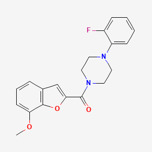 molecular formula C20H19FN2O3 B2965104 (4-(2-氟苯基)哌嗪-1-基)(7-甲氧基苯并呋喃-2-基)甲苯酮 CAS No. 879070-19-6