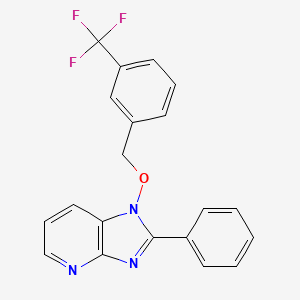 molecular formula C20H14F3N3O B2965112 2-苯基-1-{[3-(三氟甲基)苄基]氧基}-1H-咪唑并[4,5-b]吡啶 CAS No. 339010-04-7