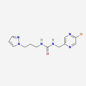 molecular formula C12H15BrN6O B2965116 1-[(5-bromopyrazin-2-yl)methyl]-3-[3-(1H-pyrazol-1-yl)propyl]urea CAS No. 2094351-85-4