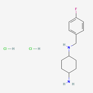 molecular formula C13H21Cl2FN2 B2965123 (1R*,4R*)-N1-(4-氟苄基)环己烷-1,4-二胺二盐酸盐 CAS No. 1286265-53-9