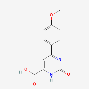 molecular formula C12H10N2O4 B2965147 6-(4-甲氧基苯基)-2-氧代-1,2-二氢嘧啶-4-羧酸 CAS No. 55558-82-2