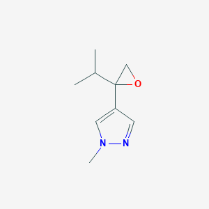 molecular formula C9H14N2O B2965156 1-Methyl-4-(2-propan-2-yloxiran-2-yl)pyrazole CAS No. 2248325-15-5