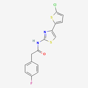 N-(4-(5-chlorothiophen-2-yl)thiazol-2-yl)-2-(4-fluorophenyl)acetamide
