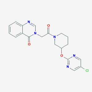 3-(2-(3-((5-chloropyrimidin-2-yl)oxy)piperidin-1-yl)-2-oxoethyl)quinazolin-4(3H)-one