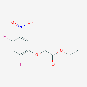 molecular formula C10H9F2NO5 B2965162 Ethyl 2-(2,4-difluoro-5-nitrophenoxy)acetate CAS No. 179011-36-0