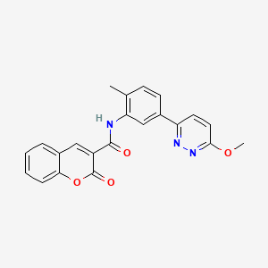 N-(5-(6-methoxypyridazin-3-yl)-2-methylphenyl)-2-oxo-2H-chromene-3-carboxamide