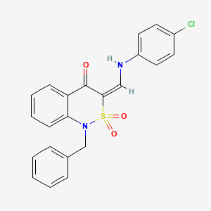 (3E)-1-benzyl-3-{[(4-chlorophenyl)amino]methylene}-1H-2,1-benzothiazin-4(3H)-one 2,2-dioxide