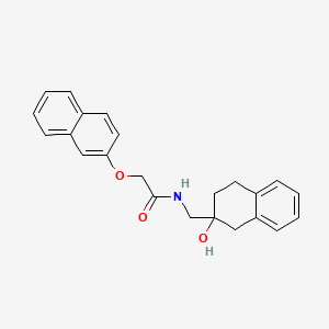 molecular formula C23H23NO3 B2965180 N-((2-羟基-1,2,3,4-四氢萘-2-基)甲基)-2-(萘-2-氧基)乙酰胺 CAS No. 1421443-92-6