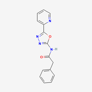 B2965187 2-phenyl-N-(5-pyridin-2-yl-1,3,4-oxadiazol-2-yl)acetamide CAS No. 862809-74-3