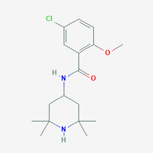 molecular formula C17H25ClN2O2 B296520 5-chloro-2-methoxy-N-(2,2,6,6-tetramethylpiperidin-4-yl)benzamide 