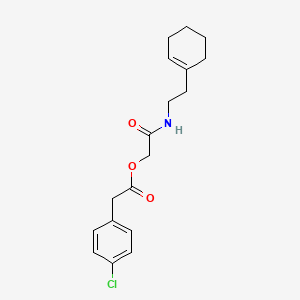 molecular formula C18H22ClNO3 B2965214 [2-[2-(Cyclohexen-1-yl)ethylamino]-2-oxoethyl] 2-(4-chlorophenyl)acetate CAS No. 474665-17-3