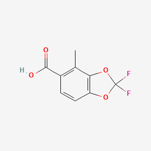 molecular formula C9H6F2O4 B2965221 1,3-Benzodioxole-5-carboxylic acid, 2,2-difluoro-4-methyl- CAS No. 162506-80-1