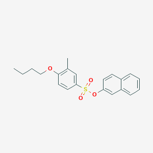 molecular formula C21H22O4S B2965223 Naphthalen-2-yl 4-butoxy-3-methylbenzene-1-sulfonate CAS No. 2361873-04-1