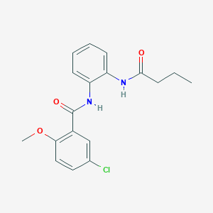 molecular formula C18H19ClN2O3 B296523 N-[2-(butyrylamino)phenyl]-5-chloro-2-methoxybenzamide 