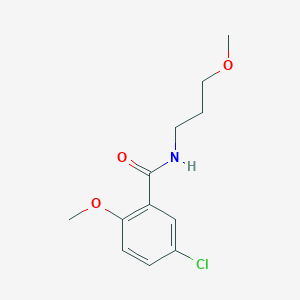 molecular formula C12H16ClNO3 B296524 5-chloro-2-methoxy-N-(3-methoxypropyl)benzamide 