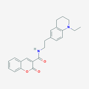 molecular formula C23H24N2O3 B2965243 N-(2-(1-ethyl-1,2,3,4-tetrahydroquinolin-6-yl)ethyl)-2-oxo-2H-chromene-3-carboxamide CAS No. 955593-42-7