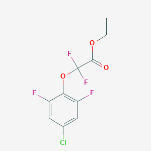 molecular formula C10H7ClF4O3 B2965244 Ethyl 2-(4-chloro-2,6-difluorophenoxy)-2,2-difluoroacetate CAS No. 2137629-42-4