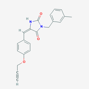 molecular formula C21H18N2O3 B296526 3-(3-Methylbenzyl)-5-[4-(2-propynyloxy)benzylidene]-2,4-imidazolidinedione 