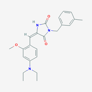 (5E)-5-[4-(diethylamino)-2-methoxybenzylidene]-3-(3-methylbenzyl)imidazolidine-2,4-dione