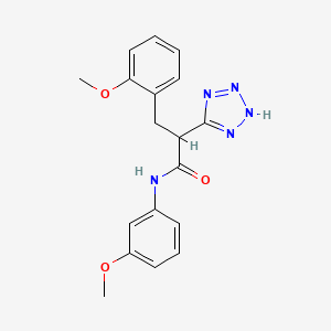 3-(2-methoxyphenyl)-N-(3-methoxyphenyl)-2-(2H-tetrazol-5-yl)propanamide