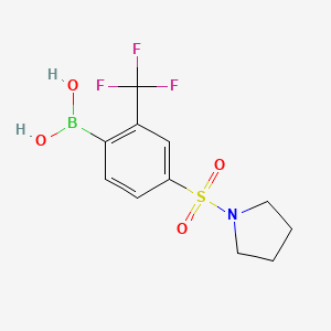 4-Pyrrolidinosulfonyl-2-trifluoromethylphenylboronic acid