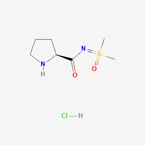 molecular formula C7H15ClN2O2S B2965297 (2S)-N-[二甲基(氧代)-λ6-硫代亚烯基]吡咯烷-2-甲酰胺盐酸盐 CAS No. 1955474-45-9