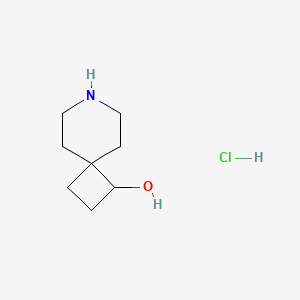 molecular formula C8H16ClNO B2965302 7-Azaspiro[3.5]nonan-1-ol hydrochloride CAS No. 2098127-43-4