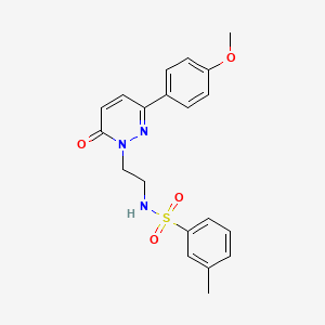 molecular formula C20H21N3O4S B2965303 N-(2-(3-(4-methoxyphenyl)-6-oxopyridazin-1(6H)-yl)ethyl)-3-methylbenzenesulfonamide CAS No. 921831-47-2