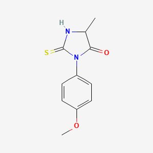 molecular formula C11H12N2O2S B2965312 1-(4-methoxyphenyl)-4-methyl-2-sulfanyl-4,5-dihydro-1H-imidazol-5-one CAS No. 125751-03-3