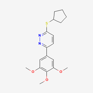 3-(Cyclopentylthio)-6-(3,4,5-trimethoxyphenyl)pyridazine