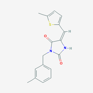 molecular formula C17H16N2O2S B296532 3-(3-Methylbenzyl)-5-[(5-methyl-2-thienyl)methylene]-2,4-imidazolidinedione 