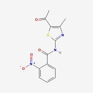 N-(5-acetyl-4-methylthiazol-2-yl)-2-nitrobenzamide