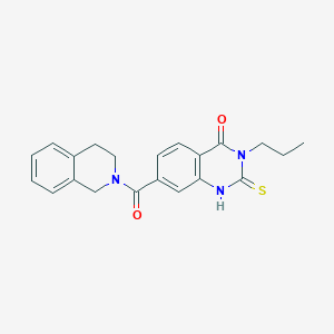 molecular formula C21H21N3O2S B2965325 3-propyl-7-(1,2,3,4-tetrahydroisoquinoline-2-carbonyl)-2-thioxo-2,3-dihydroquinazolin-4(1H)-one CAS No. 403727-90-2