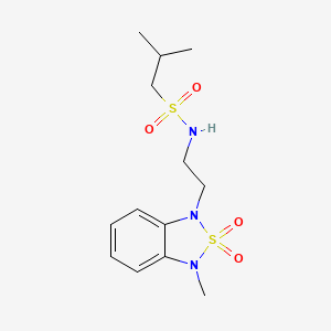 2-methyl-N-(2-(3-methyl-2,2-dioxidobenzo[c][1,2,5]thiadiazol-1(3H)-yl)ethyl)propane-1-sulfonamide