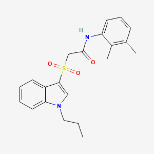 molecular formula C21H24N2O3S B2965336 N-(2,3-二甲苯基)-2-((1-丙基-1H-吲哚-3-基)磺酰基)乙酰胺 CAS No. 850932-58-0