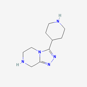 molecular formula C10H17N5 B2965343 3-哌啶-4-基-5,6,7,8-四氢-[1,2,4]三唑并[4.3-a]吡嗪 CAS No. 1159522-56-1