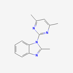 molecular formula C14H14N4 B2965344 1-(4,6-Dimethylpyrimidin-2-yl)-2-methylbenzimidazole CAS No. 1526608-61-6