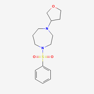 molecular formula C15H22N2O3S B2965355 1-(Phenylsulfonyl)-4-(tetrahydrofuran-3-yl)-1,4-diazepane CAS No. 2310205-41-3