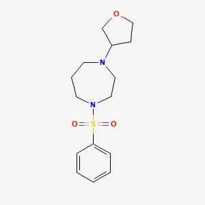 molecular formula C15H22N2O3S B2965355 1-(Benzenesulfonyl)-4-(oxolan-3-yl)-1,4-diazepane CAS No. 2310205-41-3