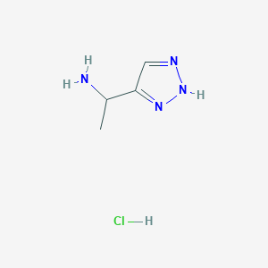 molecular formula C4H9ClN4 B2965368 Racemic-1-(1H-1,2,3-triazol-4-yl)ethanamine hydrochloride CAS No. 2344685-42-1