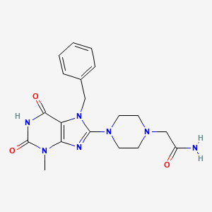 2-(4-(7-benzyl-3-methyl-2,6-dioxo-2,3,6,7-tetrahydro-1H-purin-8-yl)piperazin-1-yl)acetamide