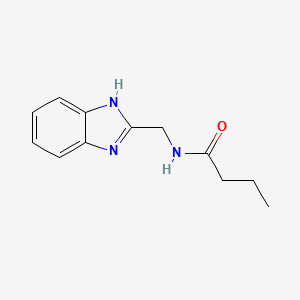 molecular formula C12H15N3O B2965376 N-(1H-1,3-benzodiazol-2-ylmethyl)butanamide CAS No. 497230-46-3