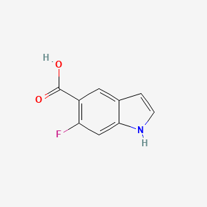 molecular formula C9H6FNO2 B2965380 6-fluoro-1H-indole-5-carboxylic Acid CAS No. 908600-73-7