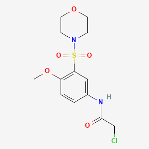 2-chloro-N-[4-methoxy-3-(morpholine-4-sulfonyl)phenyl]acetamide